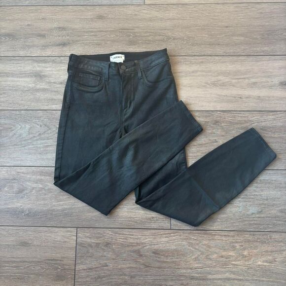 L'agence skinny black jeans margot coated mid rise size 26 - Picture 2 of 6